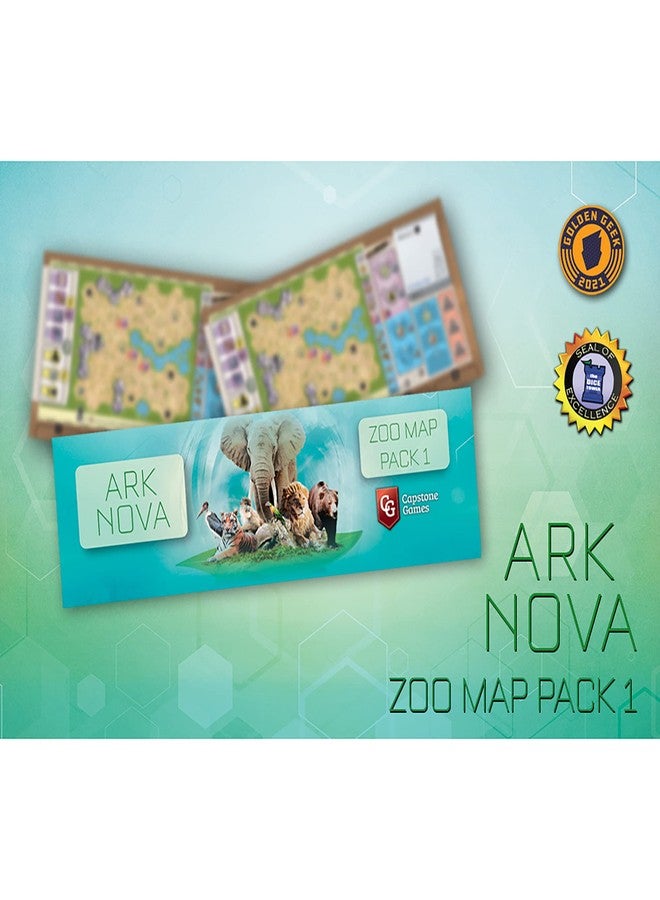 Capstone Games Ark Nova: Zoo Map Pack 1 - Game Accessory Pack, Expand Your Collection, All New Mechanics and Layouts to Explore - Image 2